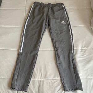 Adidas Charcoal Joggers with White Accents
